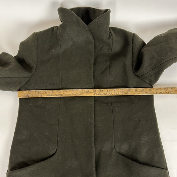 Aritzia Wilfred Cocoon Coat Olive Green Size Médium - Picture 8 of 15
